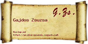 Gajdos Zsuzsa névjegykártya
